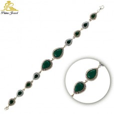 Gümüş Otantik Taşlı Biezik /Bileklik